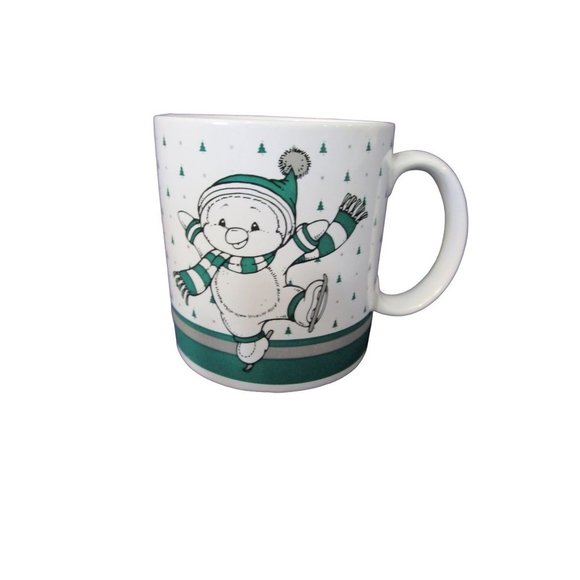 Skaters Waltz Ice Skating Penguin Christmas Mug Vintage Applause With Box GUC - Picture 2 of 11